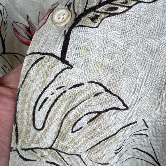 Tasso Elba Island Silk & Linen Blend Men’s Button Down Size L - Picture 4 of 8